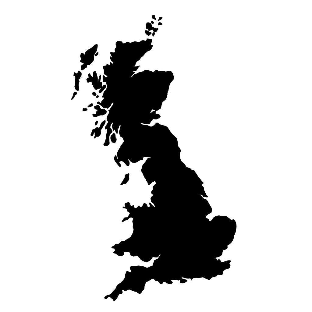 Map of the United Kingdom showing Triple ACS nationwide coverage